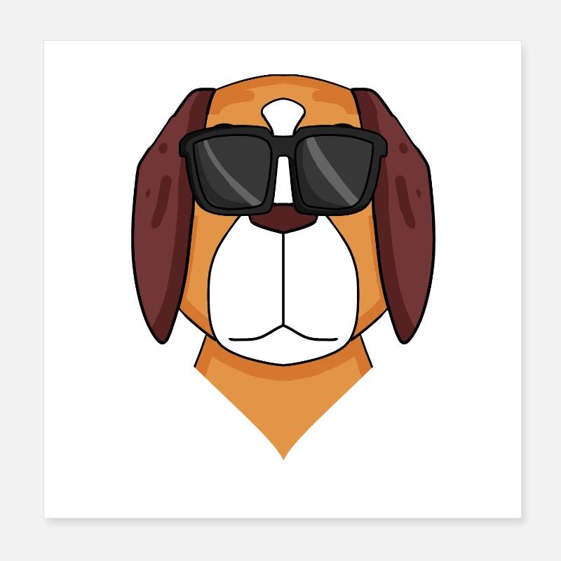 Race de chien Saint-Bernard Poster 20 x 20 cm