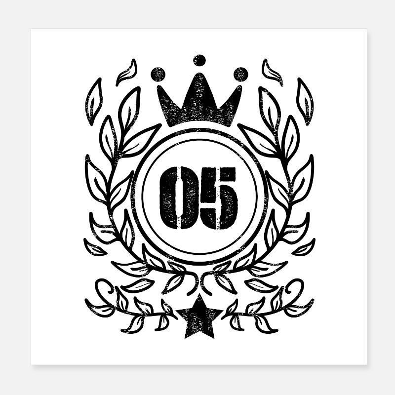 Couronne de 5 ans - 5 ans Poster 20 x 20 cm