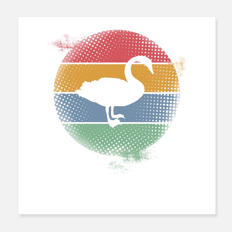 Schwan Poster 20x20 cm