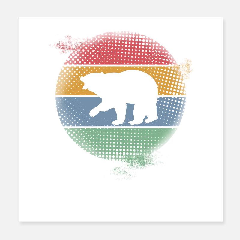 Bear Poster 8" x 8" (20x20 cm)