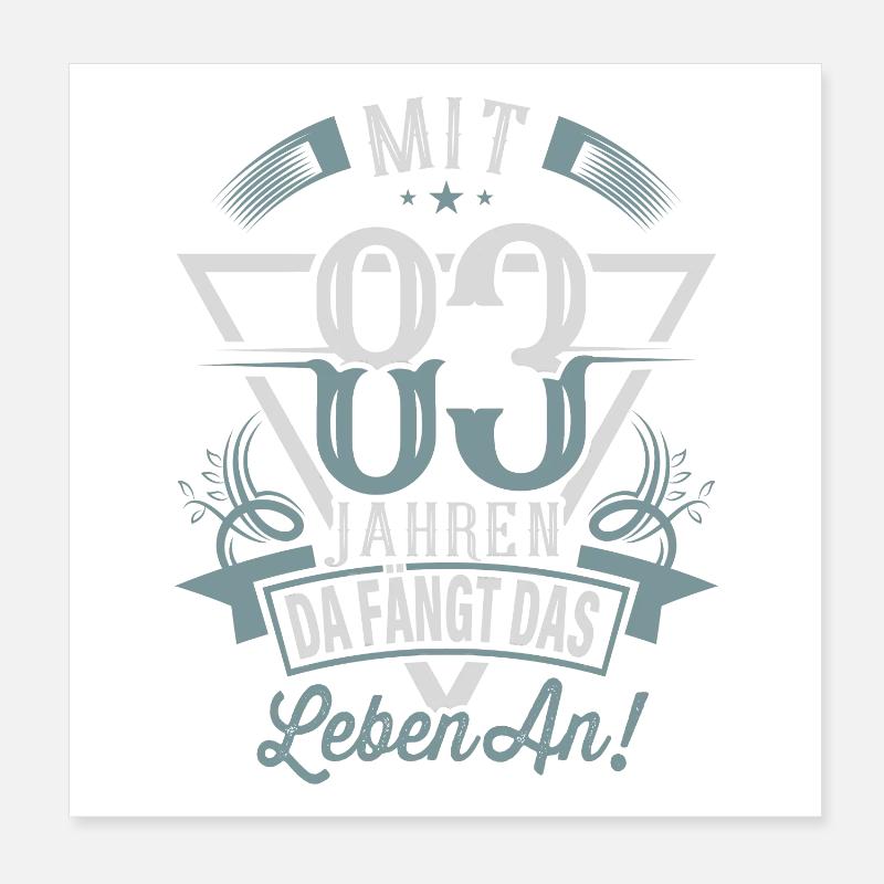 83. Geburtstag Da Fängt Das Leben An Poster 20x20 cm