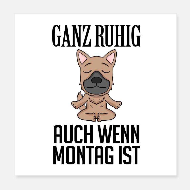 Deutscher Schäferhund Poster 20x20 cm
