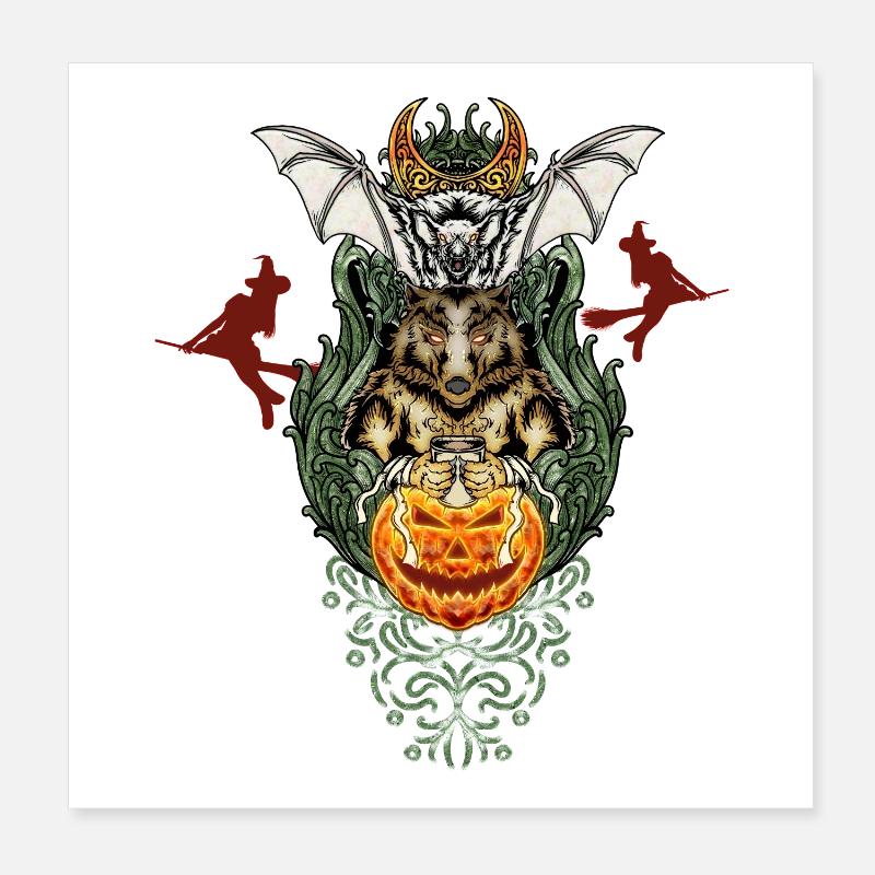 Fun halloween design Poster 8" x 8" (20x20 cm)