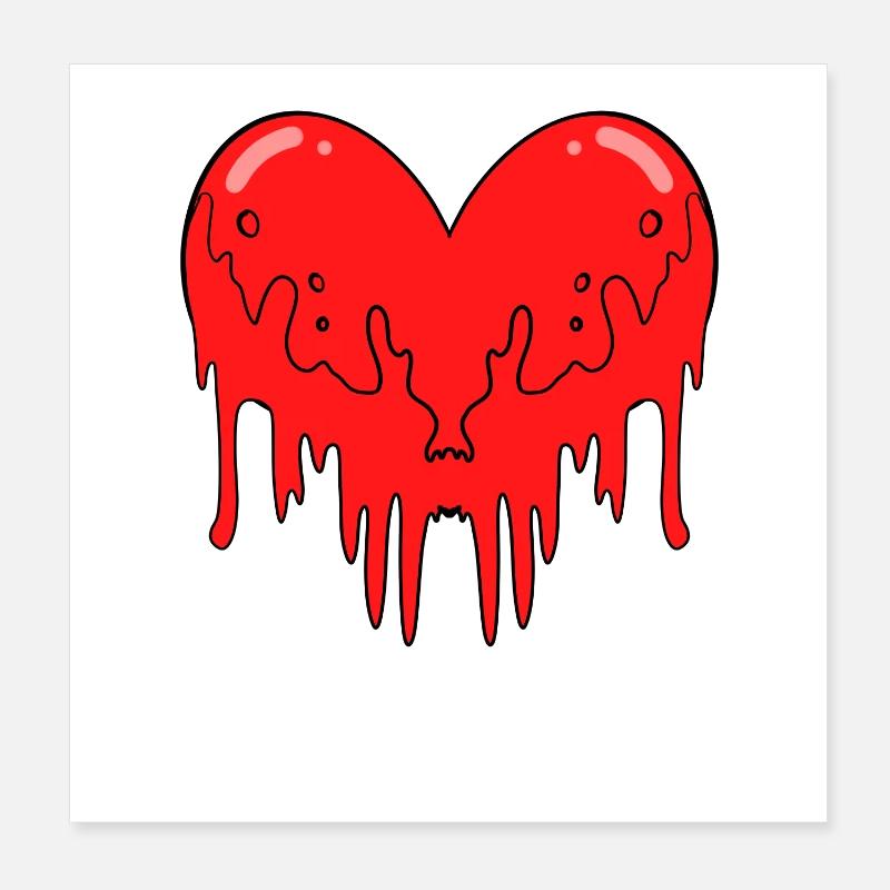 Sang de cœur Poster 20 x 20 cm