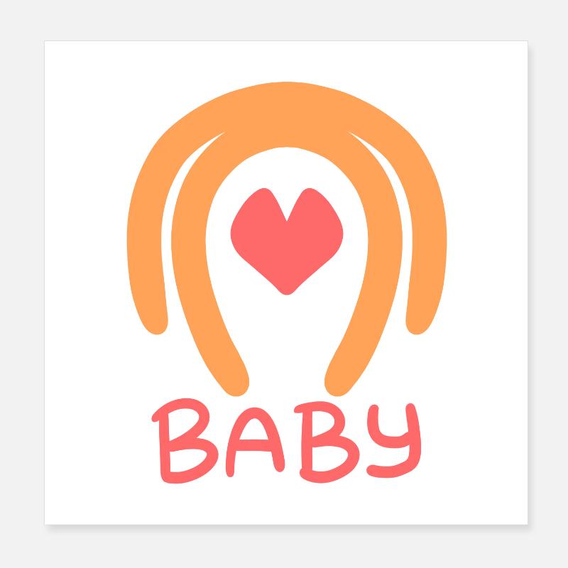 Bébé Poster 20 x 20 cm