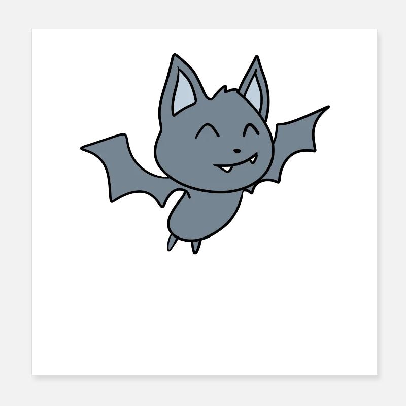 Fledermaus Poster 20x20 cm
