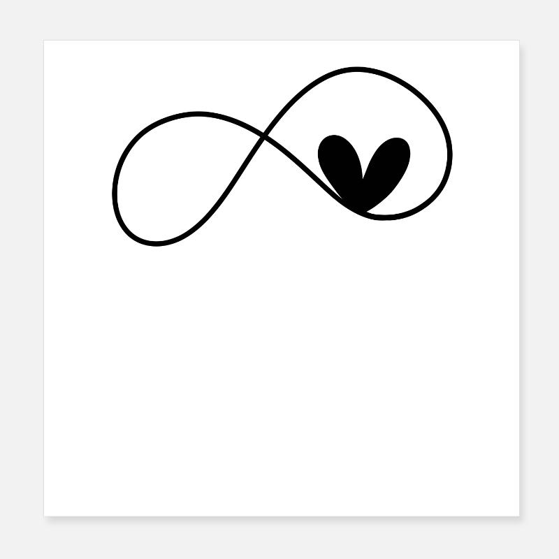 Amour de cœur infini Poster 20 x 20 cm
