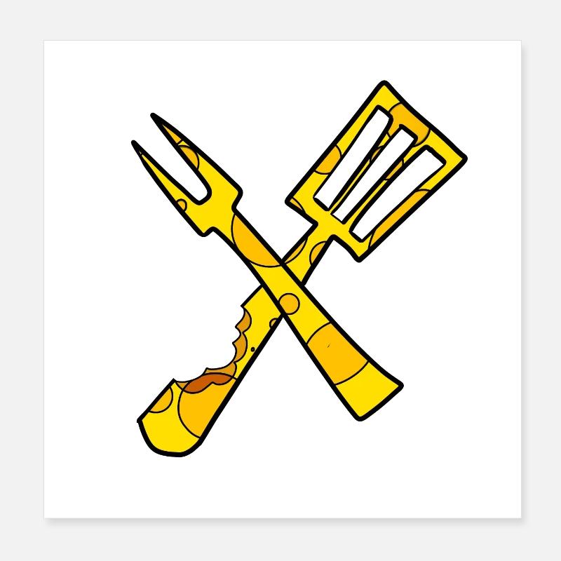 Cuisinier au fromage Poster 20 x 20 cm