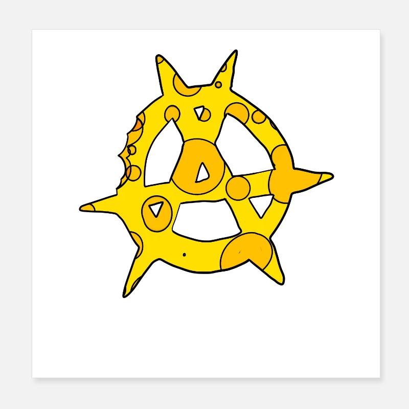Fromage symbole de l’anarchie Poster 20 x 20 cm