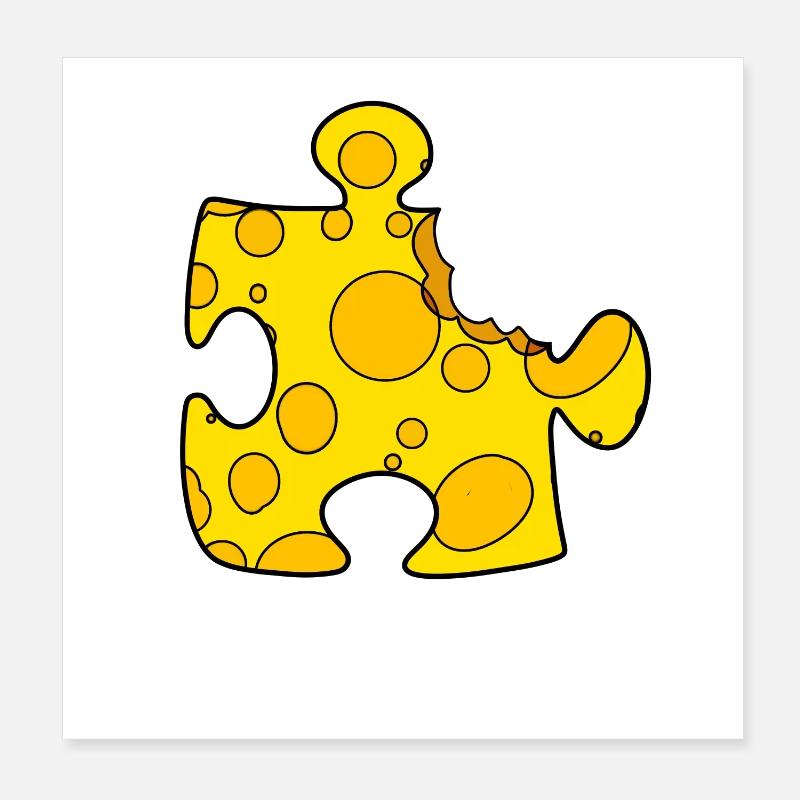 Käse Puzzle Poster 20x20 cm
