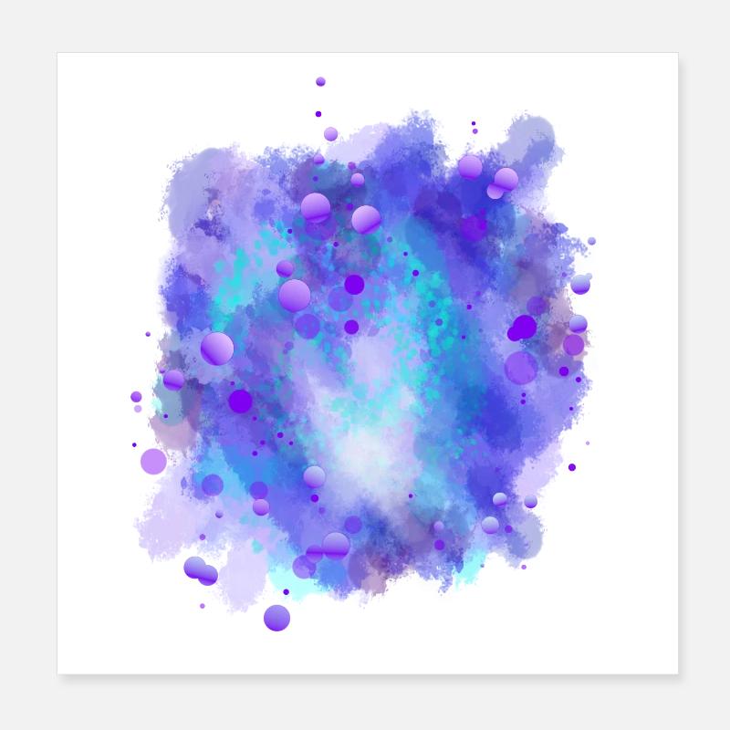 Azure Energy Sphere Poster 20 x 20 cm