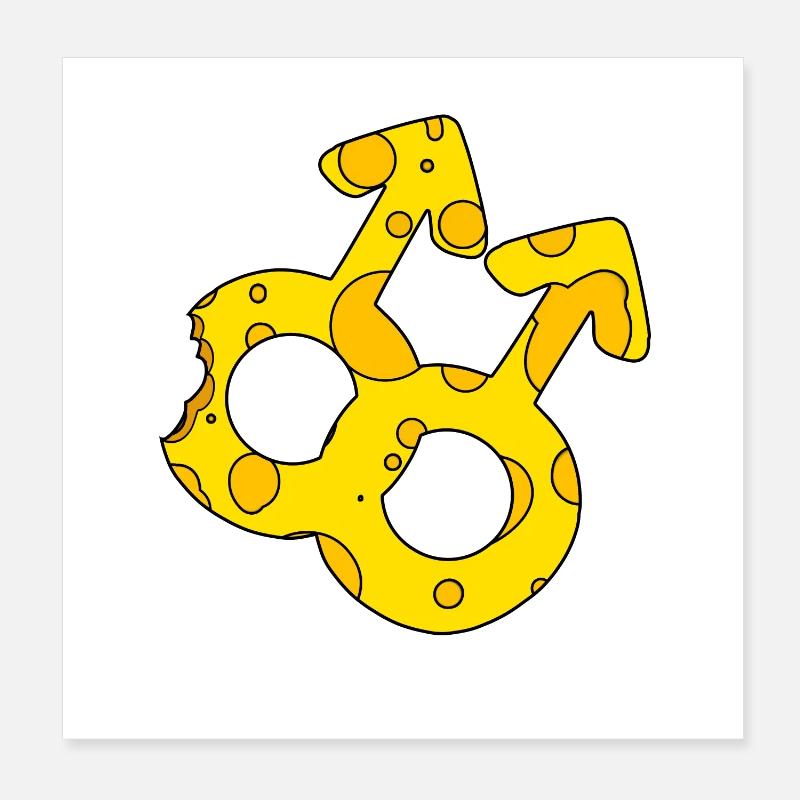 Double Mars symbol Poster 8" x 8" (20x20 cm)