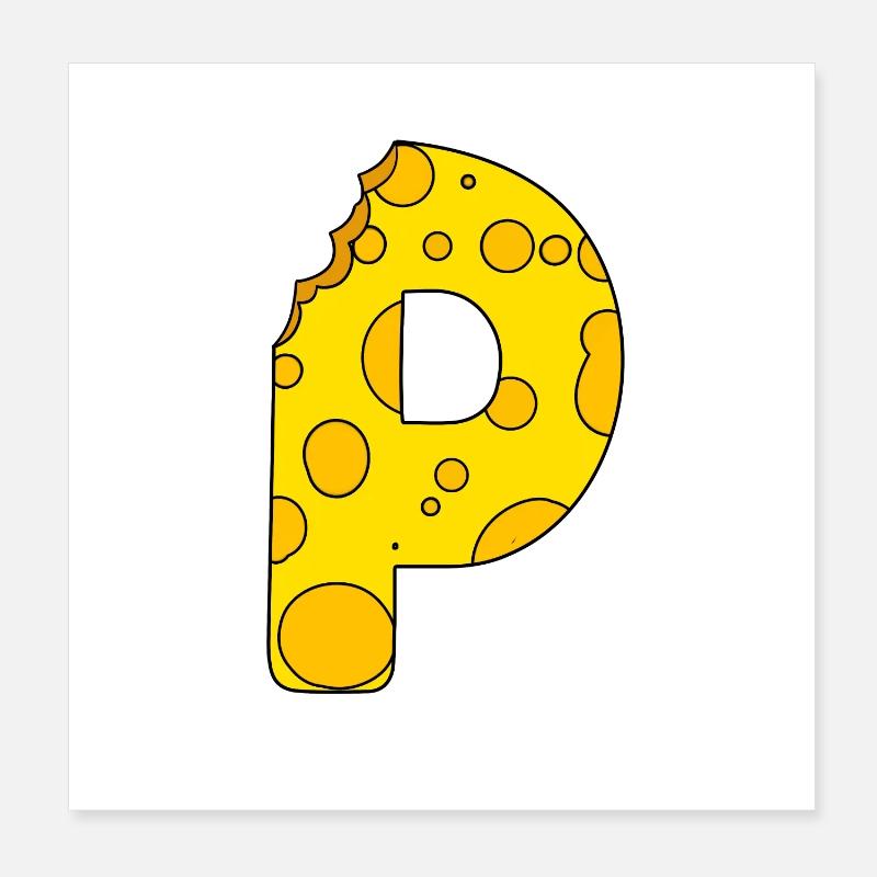 Lettre P Poster 20 x 20 cm