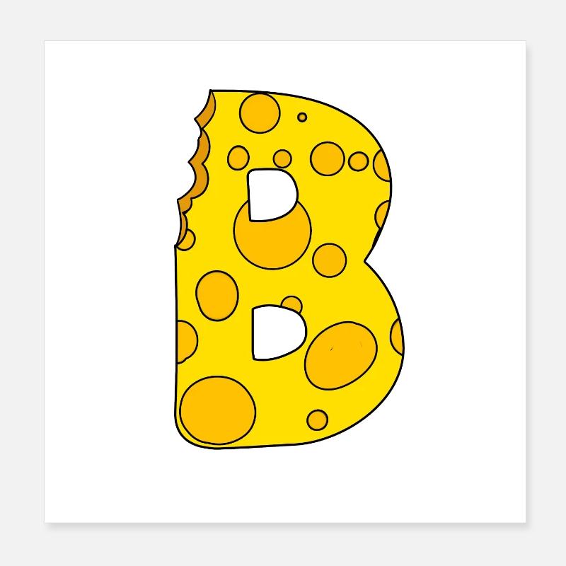 Letter B Poster 8" x 8" (20x20 cm)