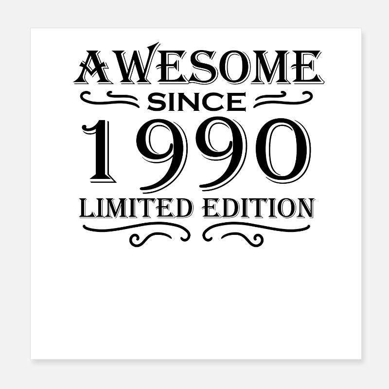 1990 Poster 20x20 cm