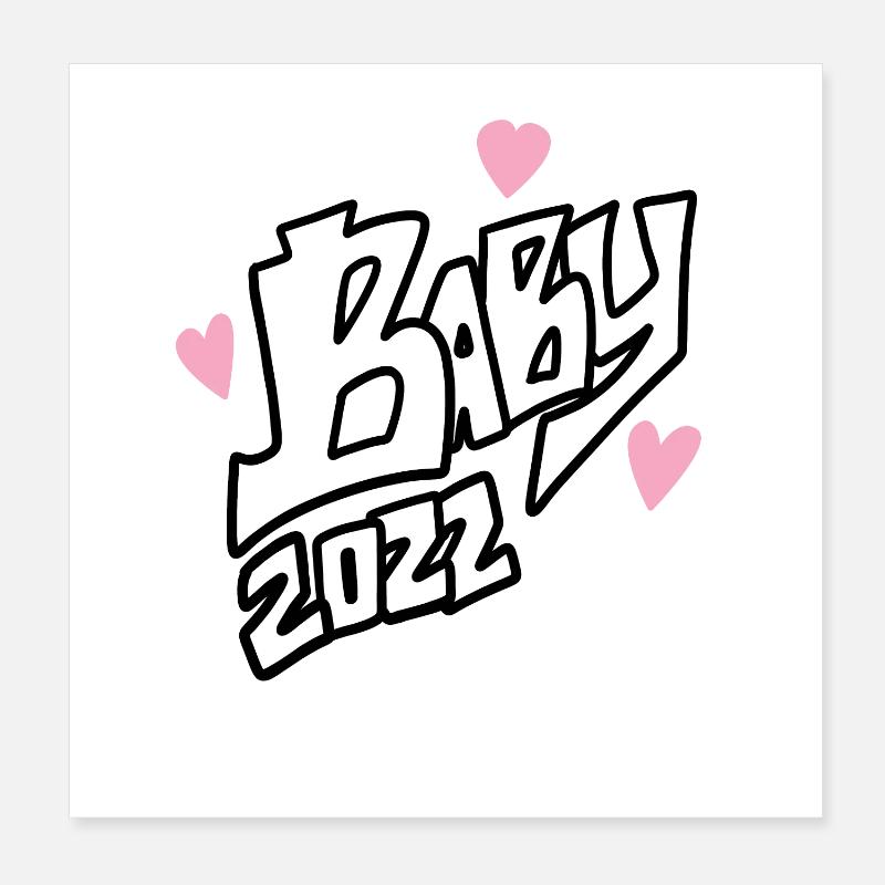 Bébé Poster 20 x 20 cm