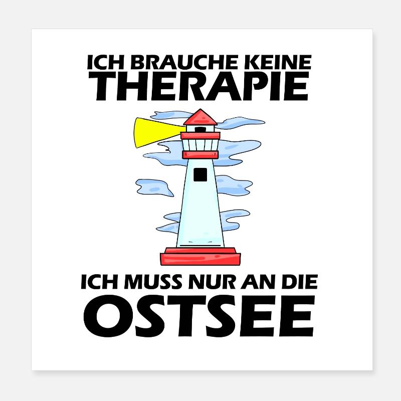 Ostsee Urlaub Poster 20x20 cm