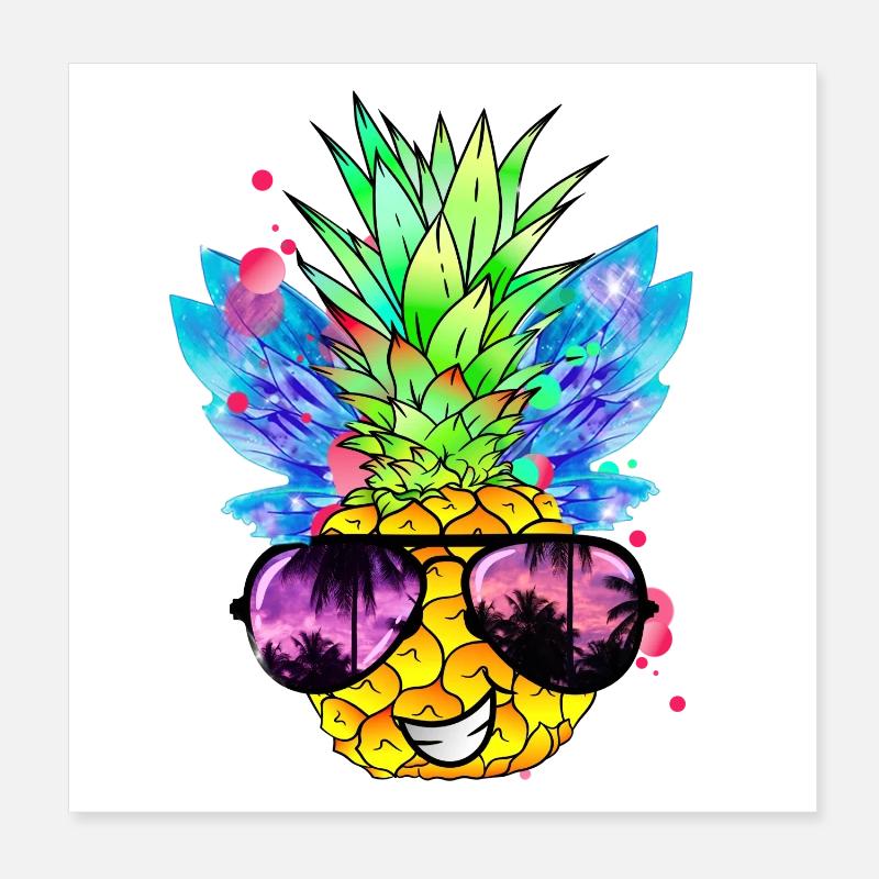Art de l’ananas Poster 20 x 20 cm
