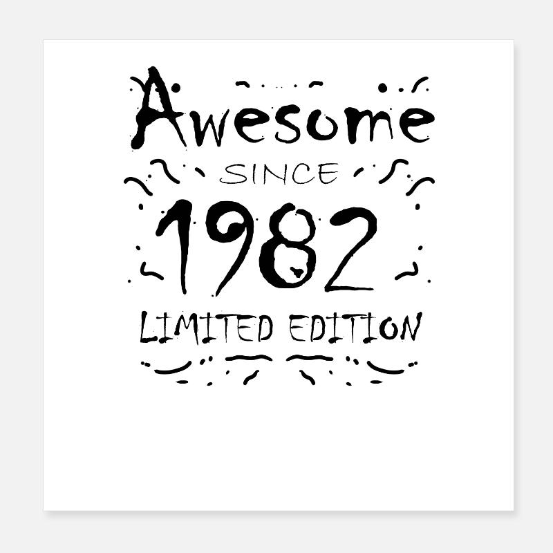 1982 - Né en 1982 Poster 20 x 20 cm
