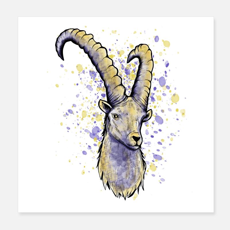 Astrologie capricorne Poster 20 x 20 cm