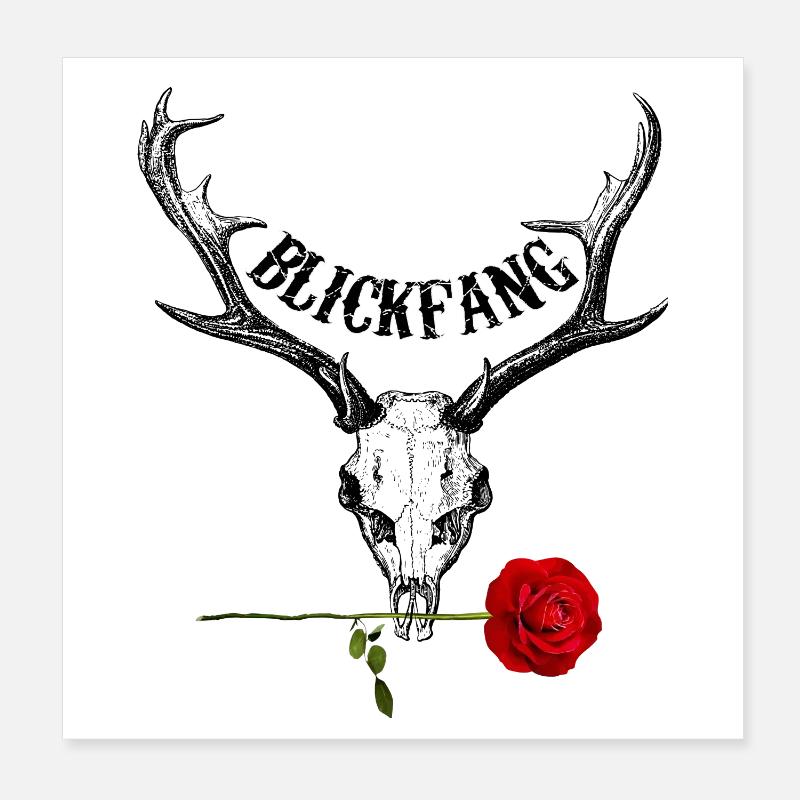 BLICKFANG Wild Rose hell Poster 20x20 cm