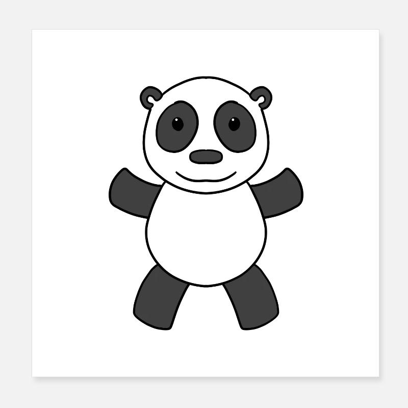 Panda Ours Mignon Poster 20 x 20 cm