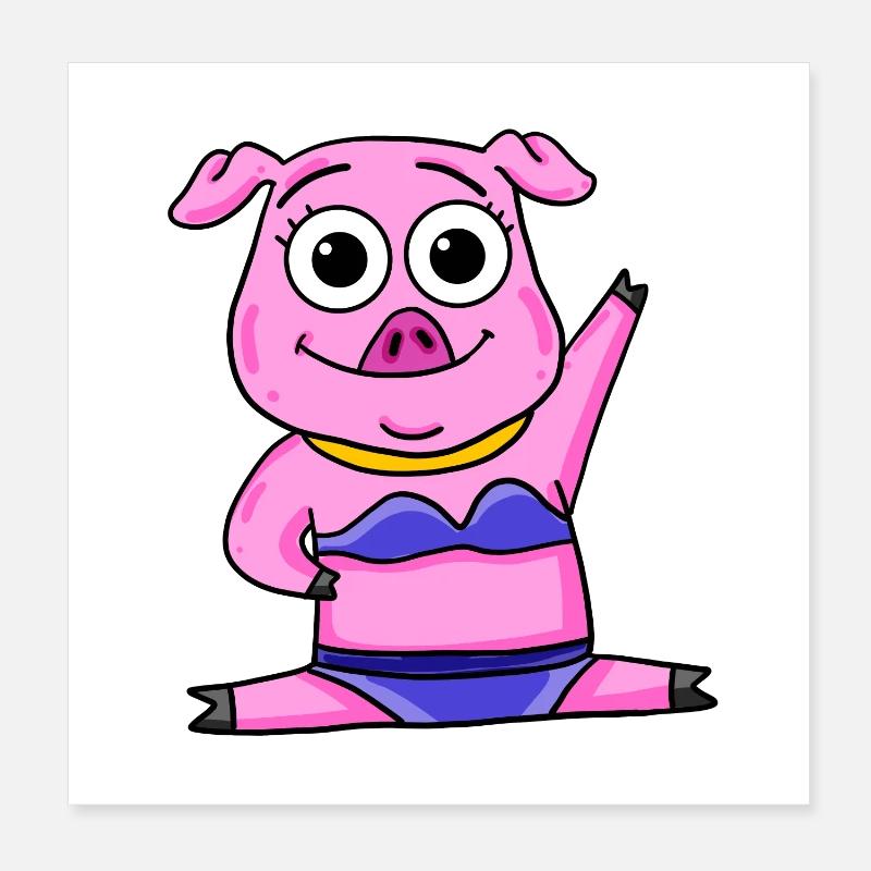 Cochon Poster 20 x 20 cm