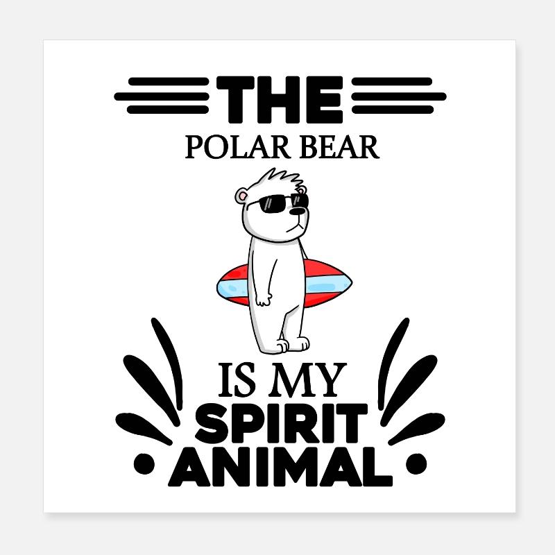 Eisbär Polarbär Bär Poster 20x20 cm