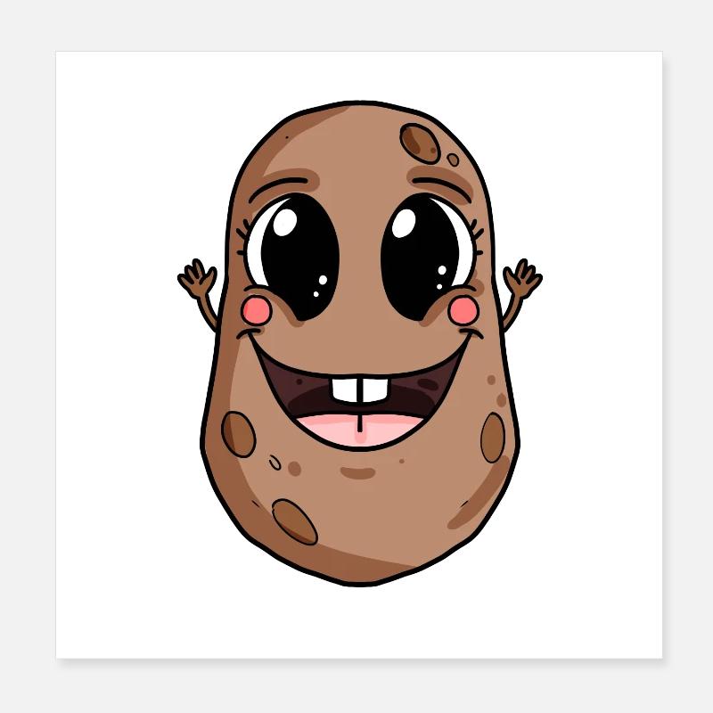 Potato Poster 8" x 8" (20x20 cm)