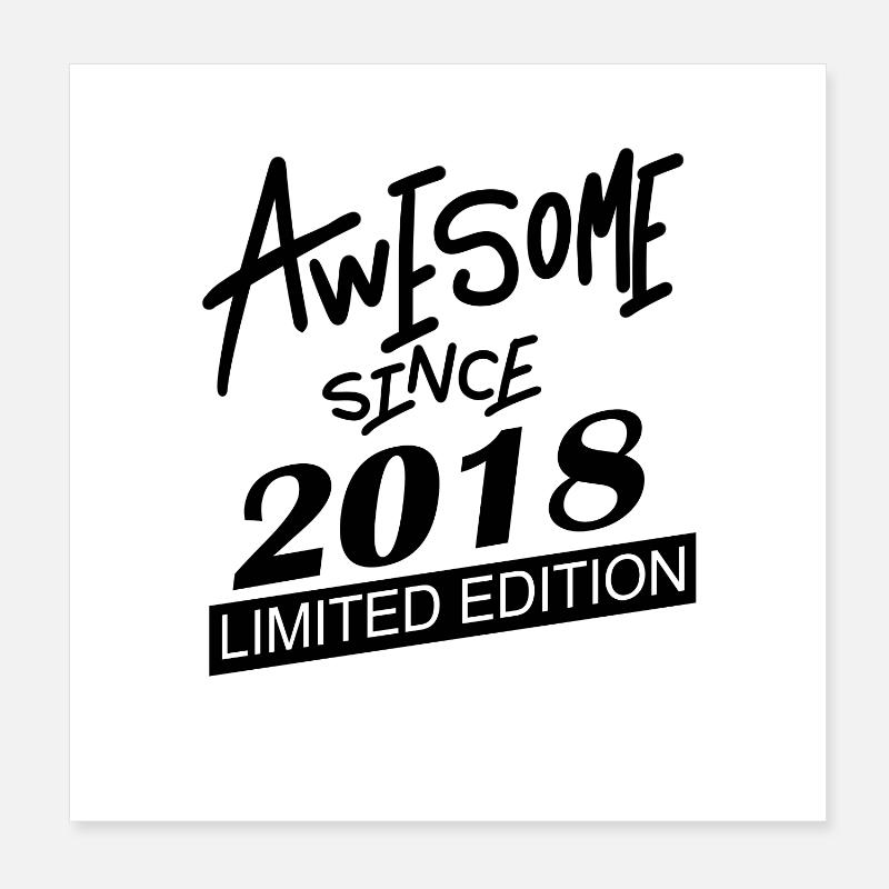 2018 - Millésime 2018 Poster 20 x 20 cm