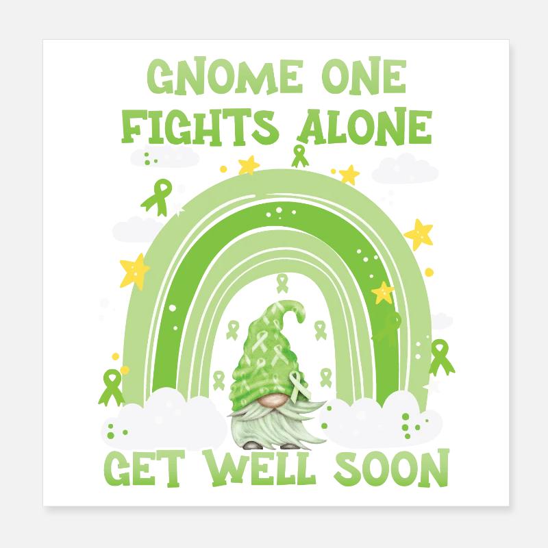 Gnome One se bat seul non hodgkin Poster 20 x 20 cm