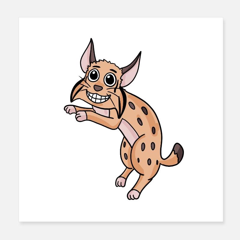 Pardelluchs Luchs Wildkatze Iberischer Luchs Poster 20x20 cm