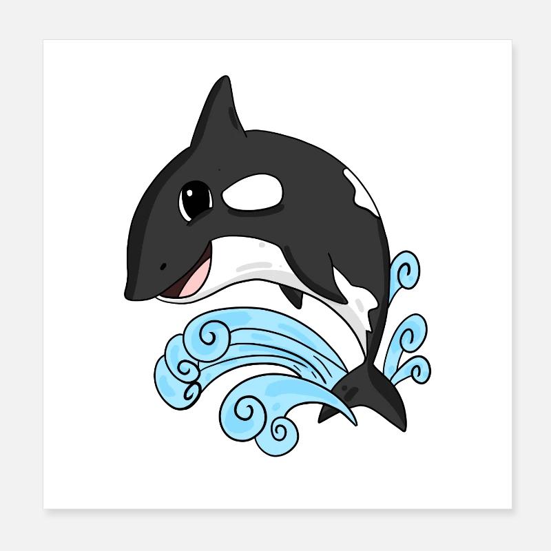 Killer whale Poster 8" x 8" (20x20 cm)