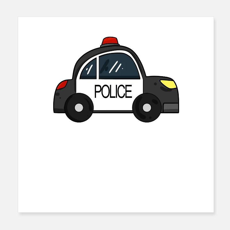 Polizei Auto Poster 20x20 cm