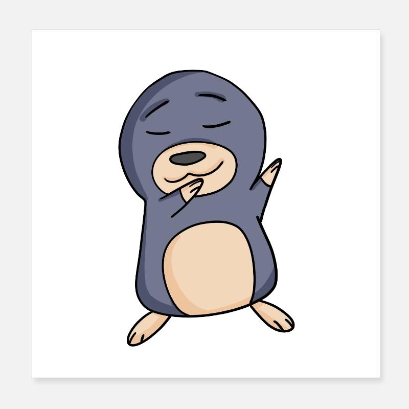 Mole Poster 8" x 8" (20x20 cm)