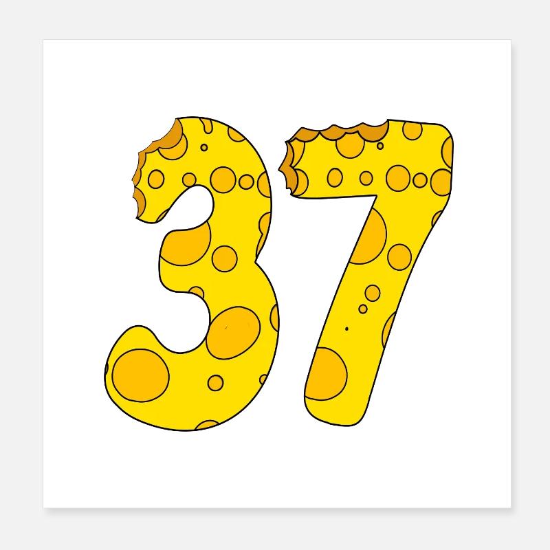 37 years old - 37th birthday gift - 1937 Poster 8" x 8" (20x20 cm)