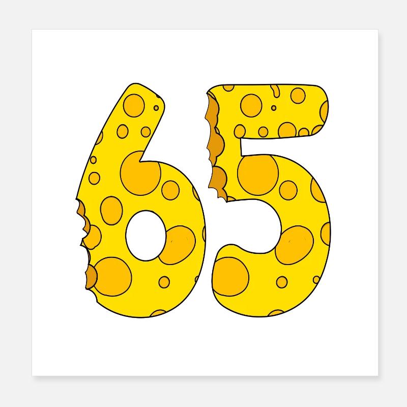 65 ans - Cadeau de 65e anniversaire - 1965 Poster 20 x 20 cm