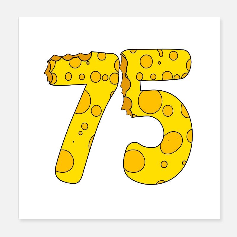 75 ans - Cadeau de 75e anniversaire - 1975 Poster 20 x 20 cm