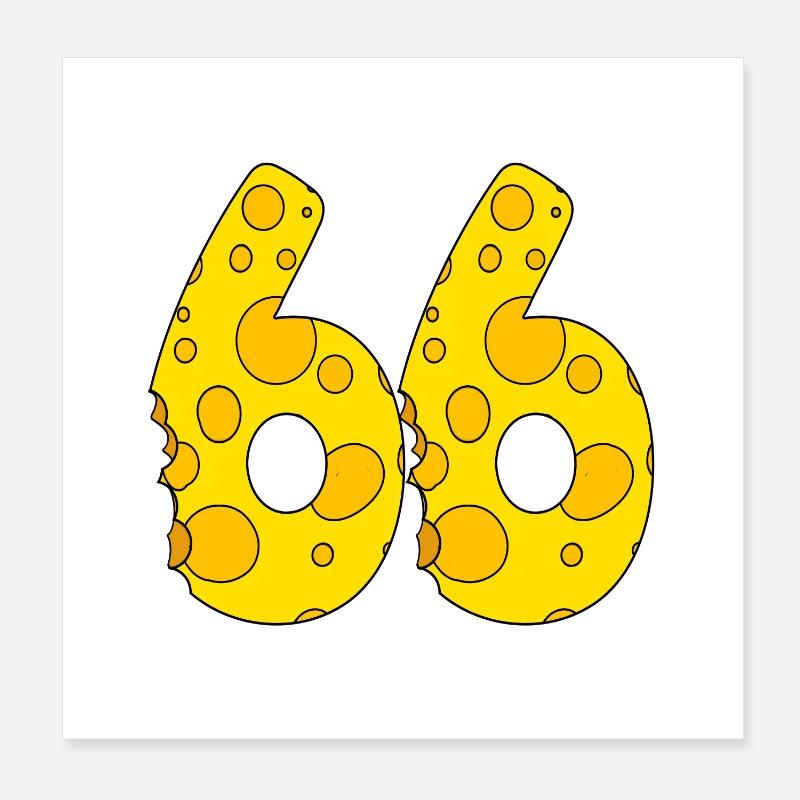 66 ans - Cadeau de 66e anniversaire - 1966 Poster 20 x 20 cm