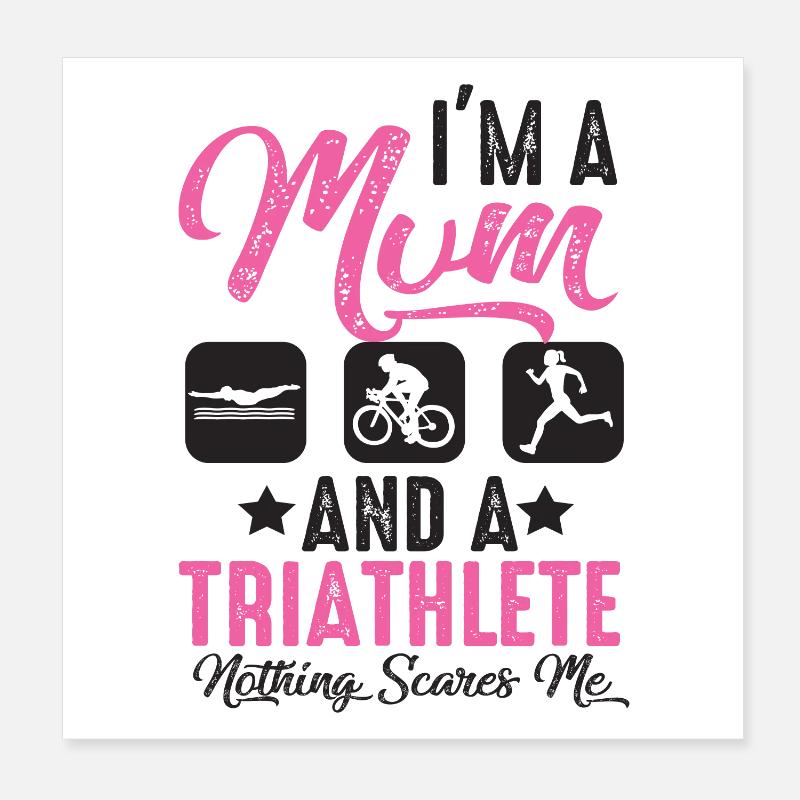 Ich Bin Eine Mutter Und Ein Triathlet Poster 20x20 cm