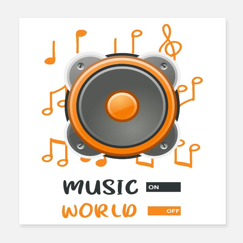 Jukebox au monde éteint Poster 20 x 20 cm