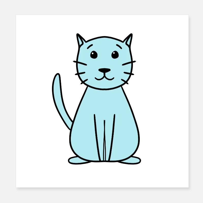 chat mignon simple Poster 20 x 20 cm
