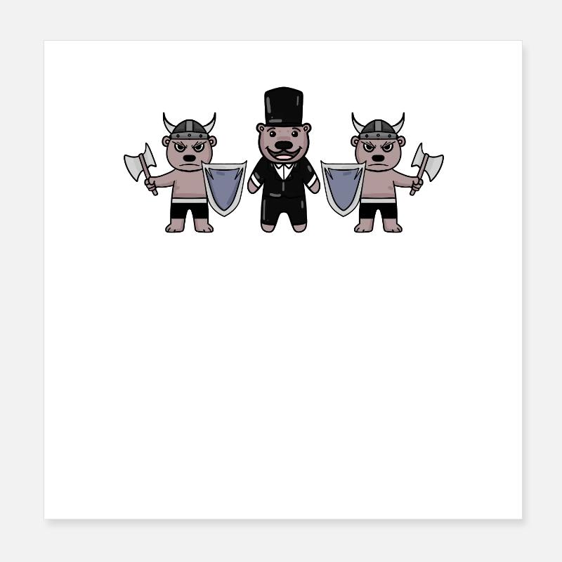Bräutigam Security Wikinger Poster 20x20 cm