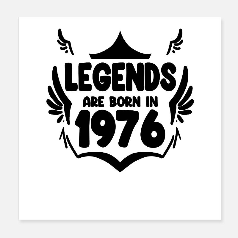 1976 - Born 1976 Poster 8" x 8" (20x20 cm)