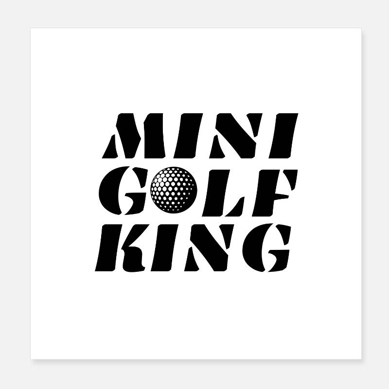 Minigolf King Minigolfer Champion Gewinner Poster 20x20 cm