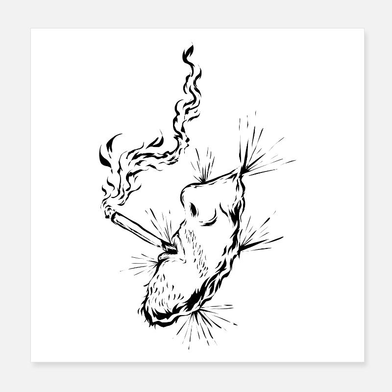 Cigarette Poster 20 x 20 cm