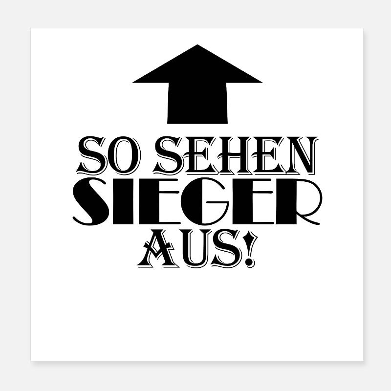 Sieger Erster Gewinner Poster 20x20 cm