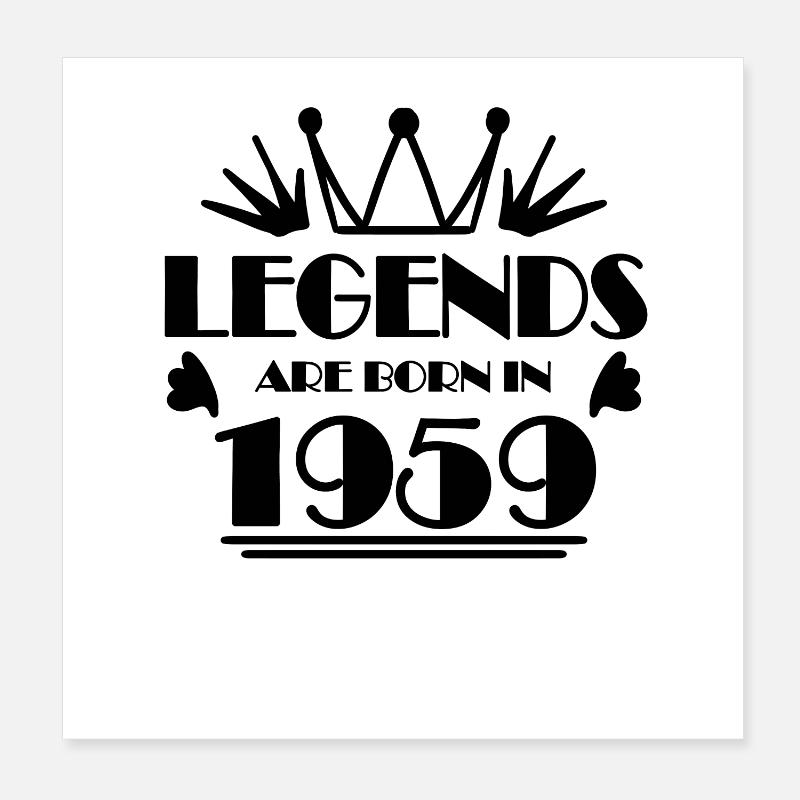 1959 - Né en 1959 Poster 20 x 20 cm