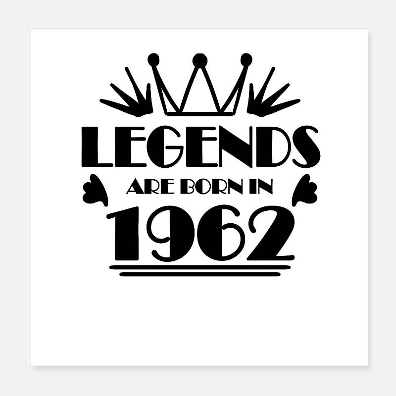 1962 - Né en 1962 Poster 20 x 20 cm