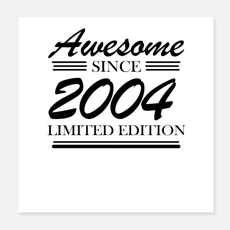 2004 - Né en 2004 Poster 20 x 20 cm